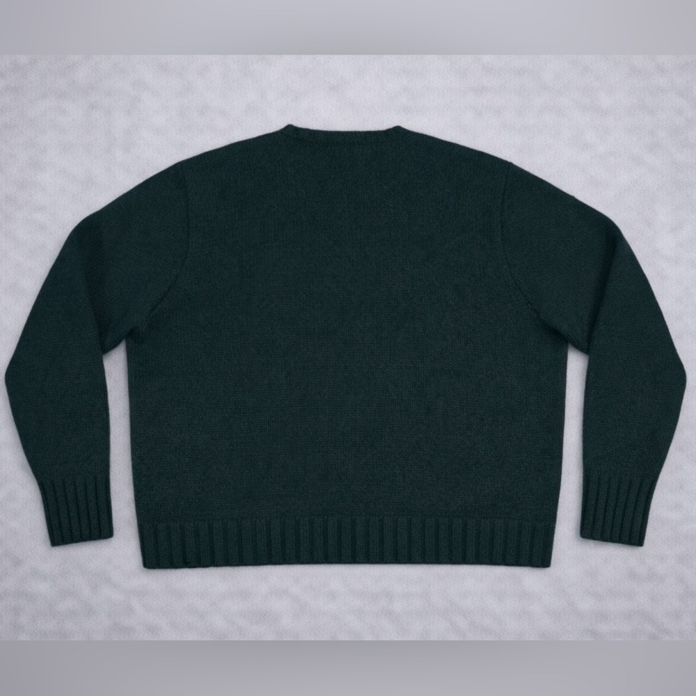 VINTAGE 2001 Polo Ralph Lauren Hunting Dog Labrador Retriever Wool Sweater flaws - Picture 2 of 3